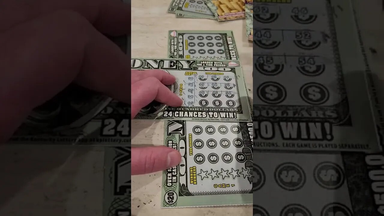 Winning Money Lottery Ticket! #lottery #lotterytickets #shorts