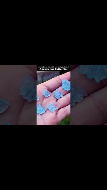 Aquamarine Butterflies for Crystal Healing and Transformation
