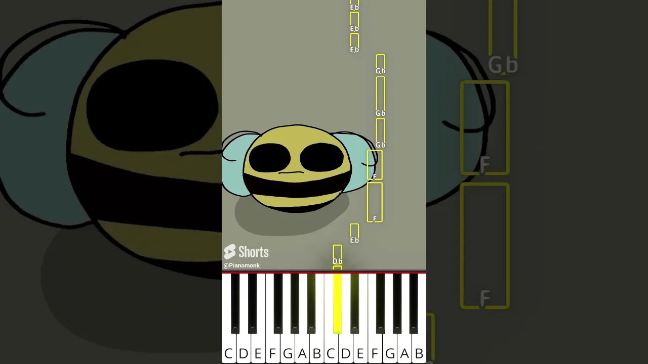 Bee acquires help to do a silly dance (@raredoodle) - Octave Piano Tutorial