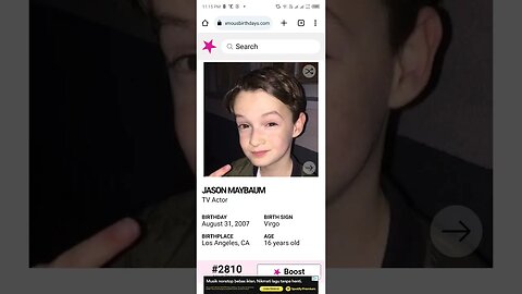 HAPPY 16 BIRTHDAY JASON MAYBAUM TV Actor