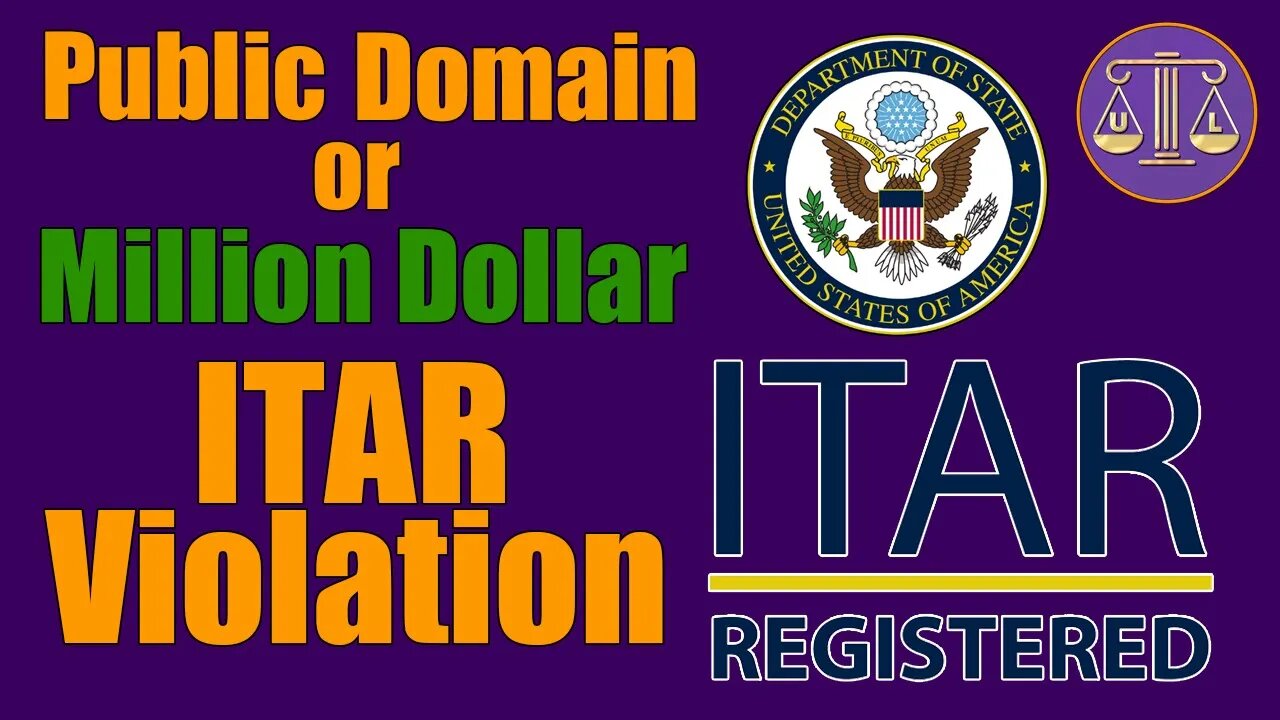 Public Domain or Million Dollar ITAR Violation?