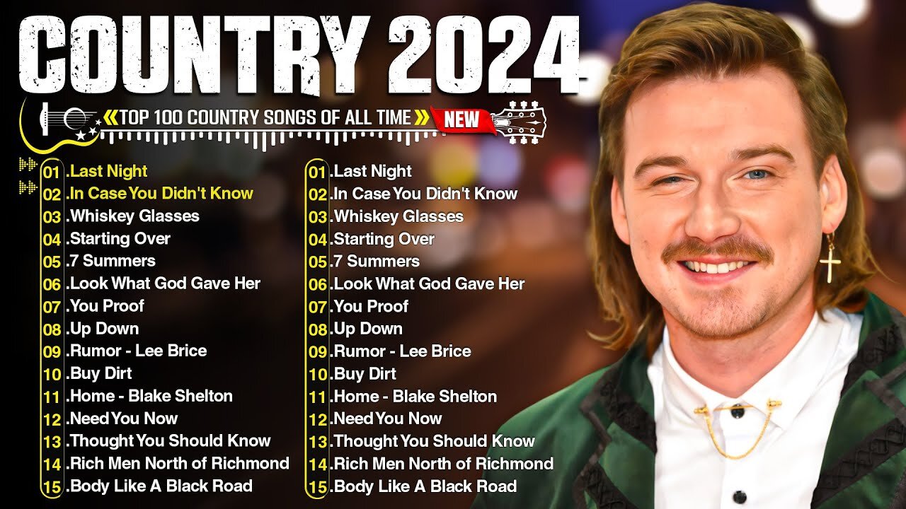 Country Music Playlist 2024 - Chris Stapleton, Luke Bryan, Luke Combs, Kane Brown, Brett Young