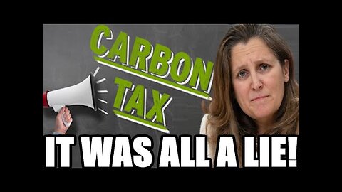 CANADA'S " 2ND IN COMMAND" BUSTED ADMITTING CARBON TAX IS BS