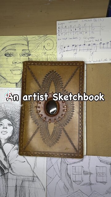 An old artists sketchbook