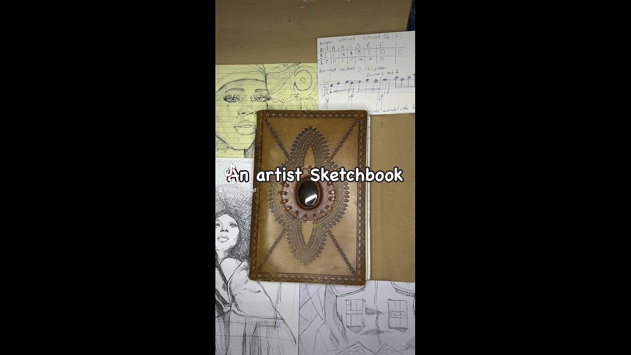 An old artists sketchbook