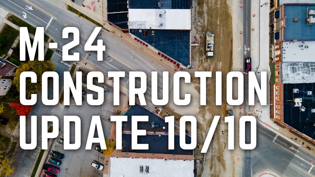 M-24 Construction Progress Oxford Michigan 10/10/2020