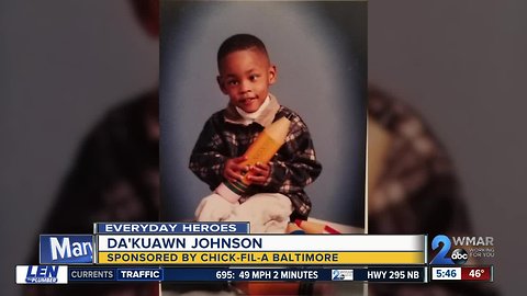 Da'Kuawn Johnson is the March 2019 winner of the Chick-fil-A Everyday Heroes award