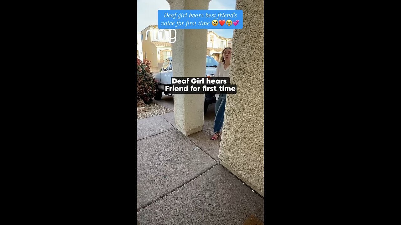 🥹️ #Deaf #girl #hears #bestfriend #voice #firsttime #happy #surprise#blessed