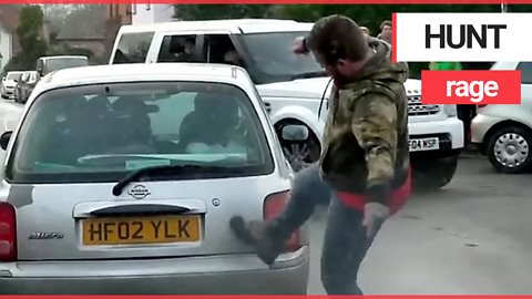 Shocking footage shows violence breaking out at Boxing Day hunt