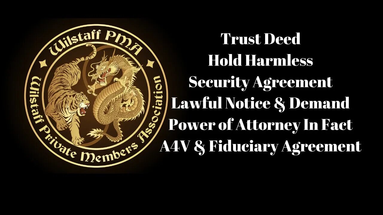 Lawful Notice and Demand Trust and Fiduciary With Security Agreement For Redemption