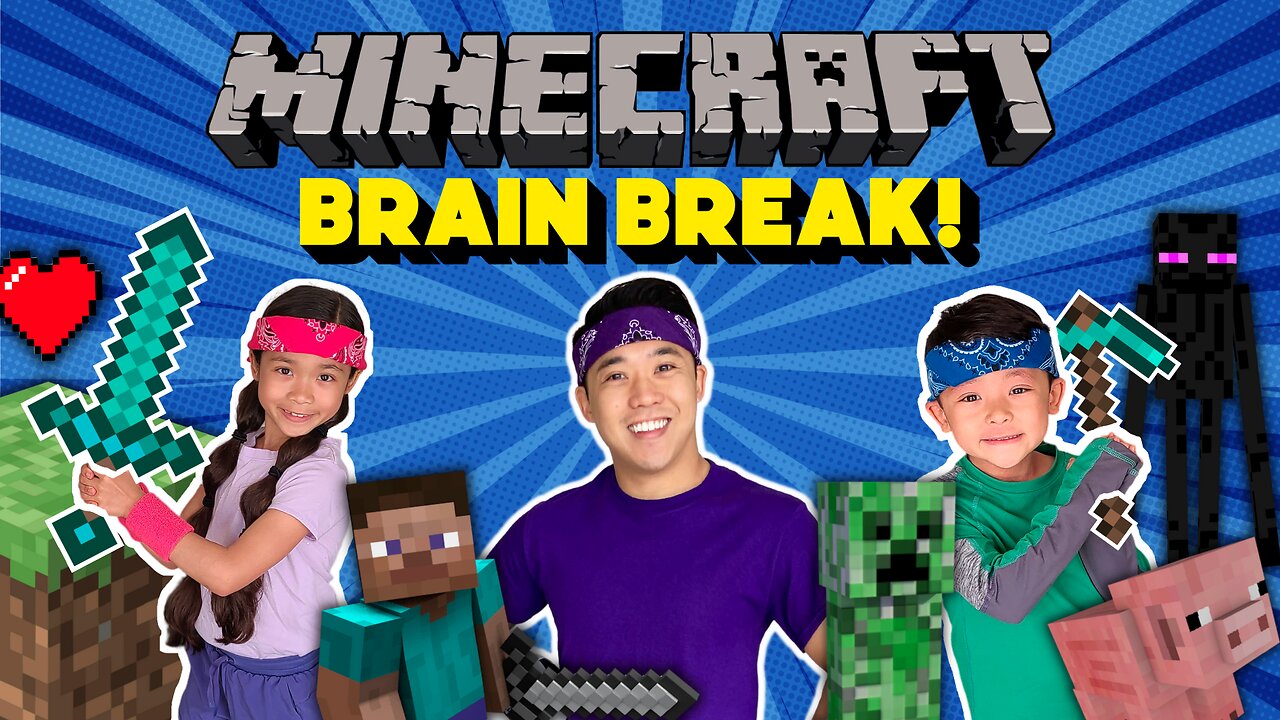 ⛏️ MINECRAFT Workout for KIDS | Funny Brain Break Exercise