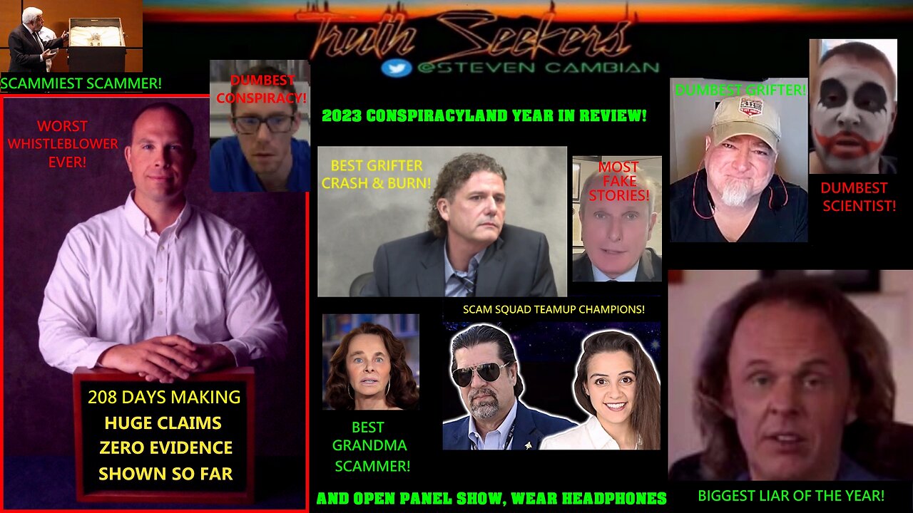 2023 Conspiracy land year in review. Open panel show, join the show!