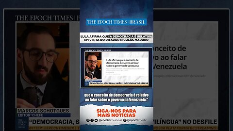 Lula afirma que a democracia é relativa em visita do ditador Nicolás Maduro