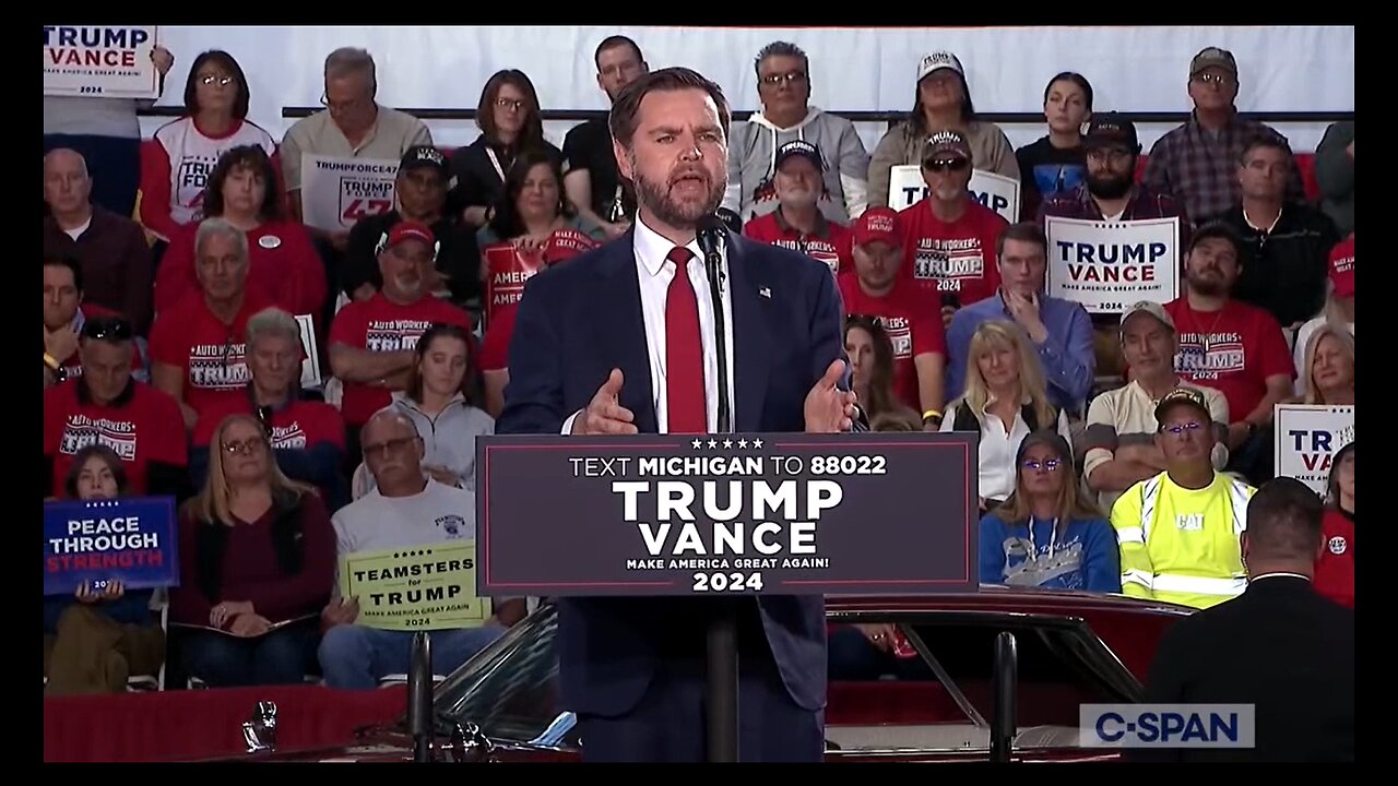 Senator JD Vance Campaigns in Detroit, Michigan