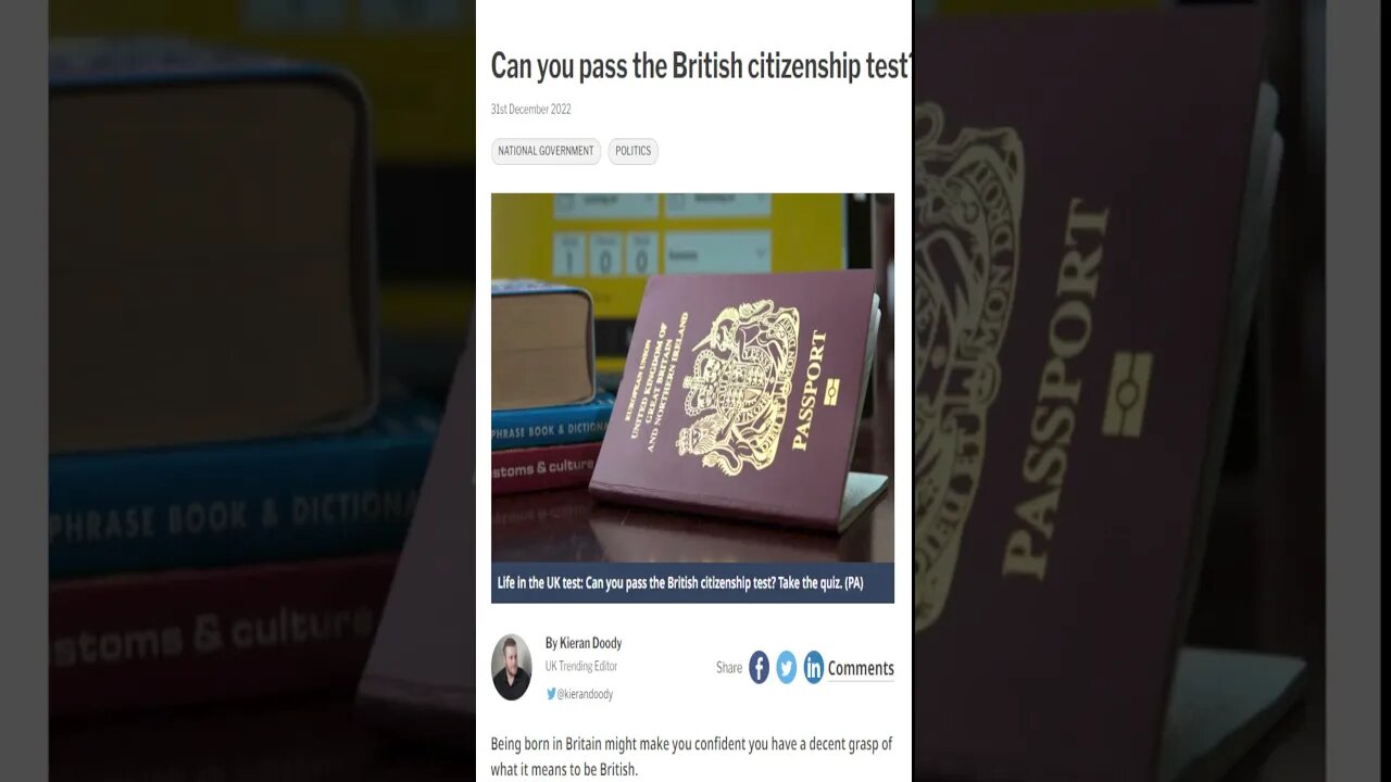 Can an American Pass a UK Citizenship Test? #shorts