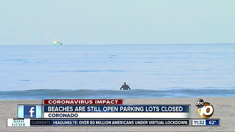 Coronado beaches still open, some parking lots closed