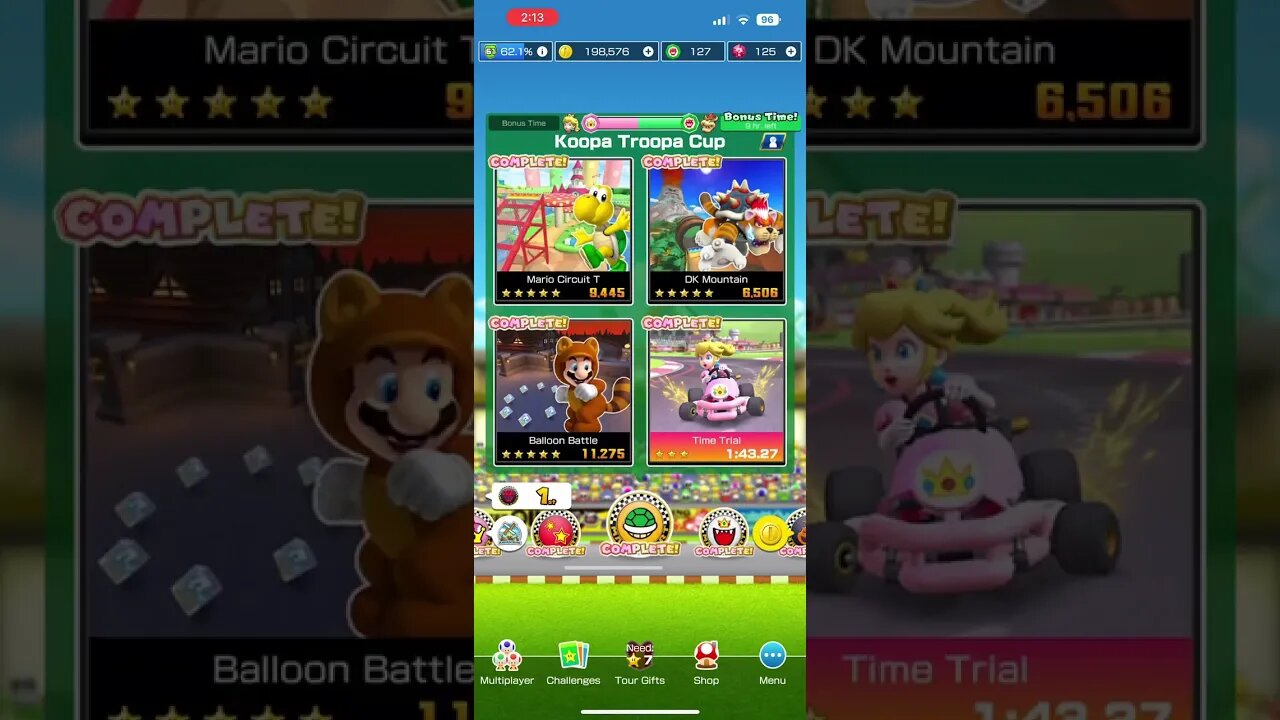 Mario Kart Tour - Cups All Completed Showcase (Peach vs. Bowser Tour Rematch)