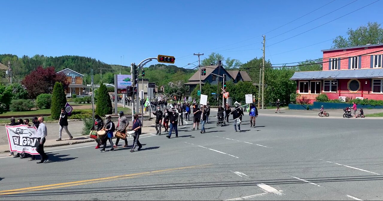 Manifestation à Vallée-Jonction