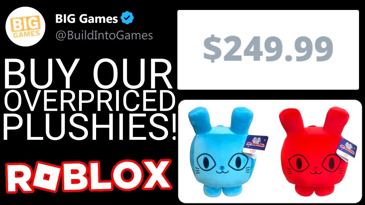 Roblox Pet Simulator X Released Overpriced Plushies (Titanic Big Games Plushie controversy