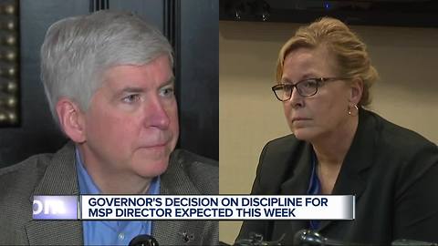 Discipline expected for Michigan state police director, won't be fired