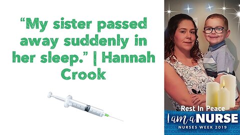 “My sister passed away suddenly in her sleep.” | Hannah Crook 💉