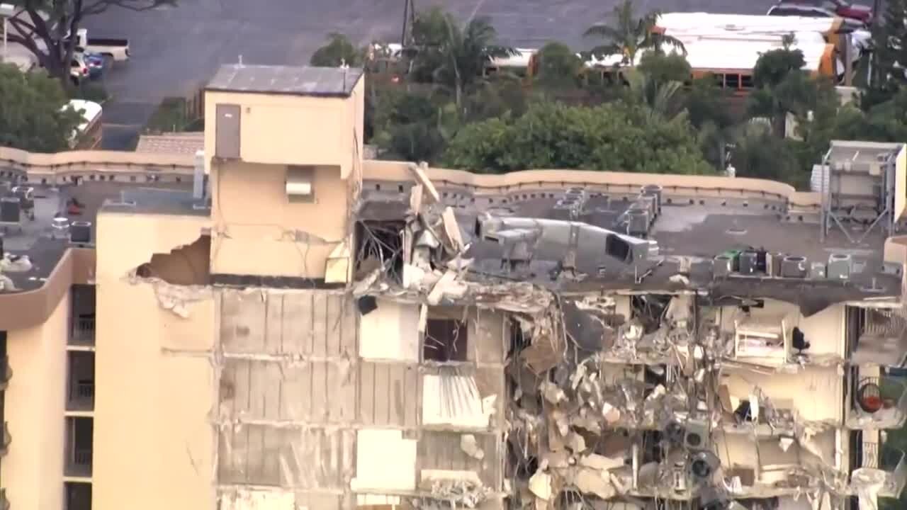 Partial building collapse near Miami Beach