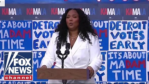 Lizzo mumbles confusing and offensive message at Kamala Harris’ rally