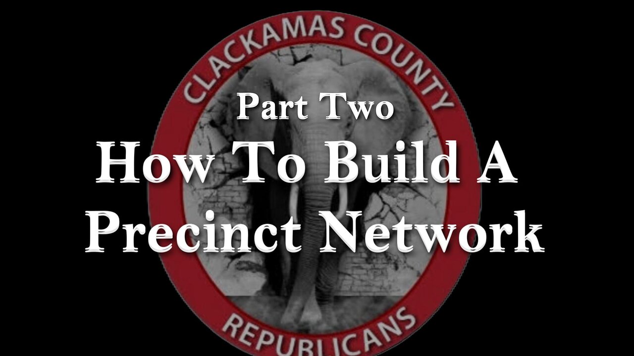 PCP Training Part Two - How To Build A Precinct Network