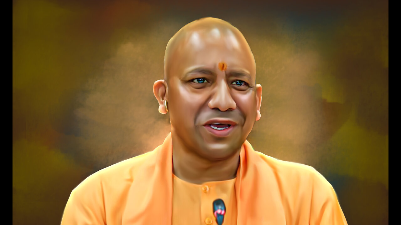 Digital Oil Painting Art of Yogi Aditynath Photoshop