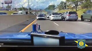 MSP FOOTAGE: Donut on Highway