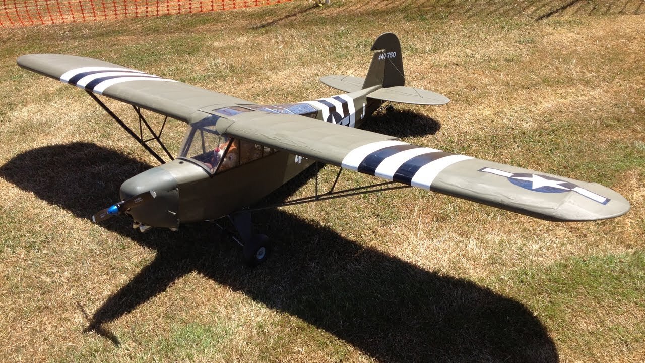 Warbirds Over Whatcom - 1/4 Scale Gas Powered Piper Cub WWII Warbird RC Plane