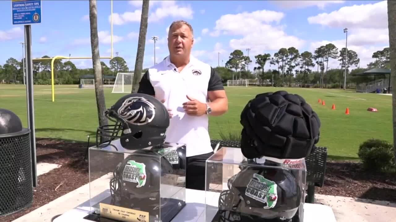 Jupiter Pop Warner team first in Florida to use new helmet caps