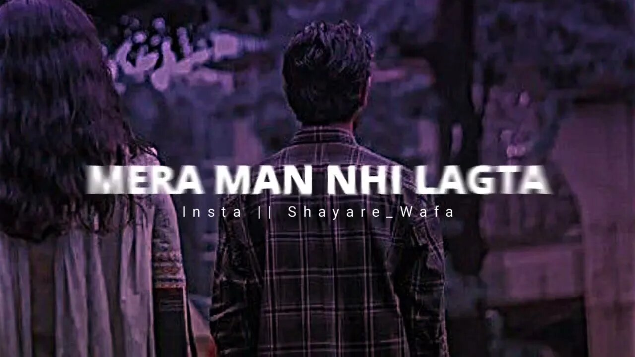 Meri Jaan Mera Man Nahi Lgta Jab 🥺💔Heart Touching Lines | Sad Status | One Line Shayri #shayare_wafa