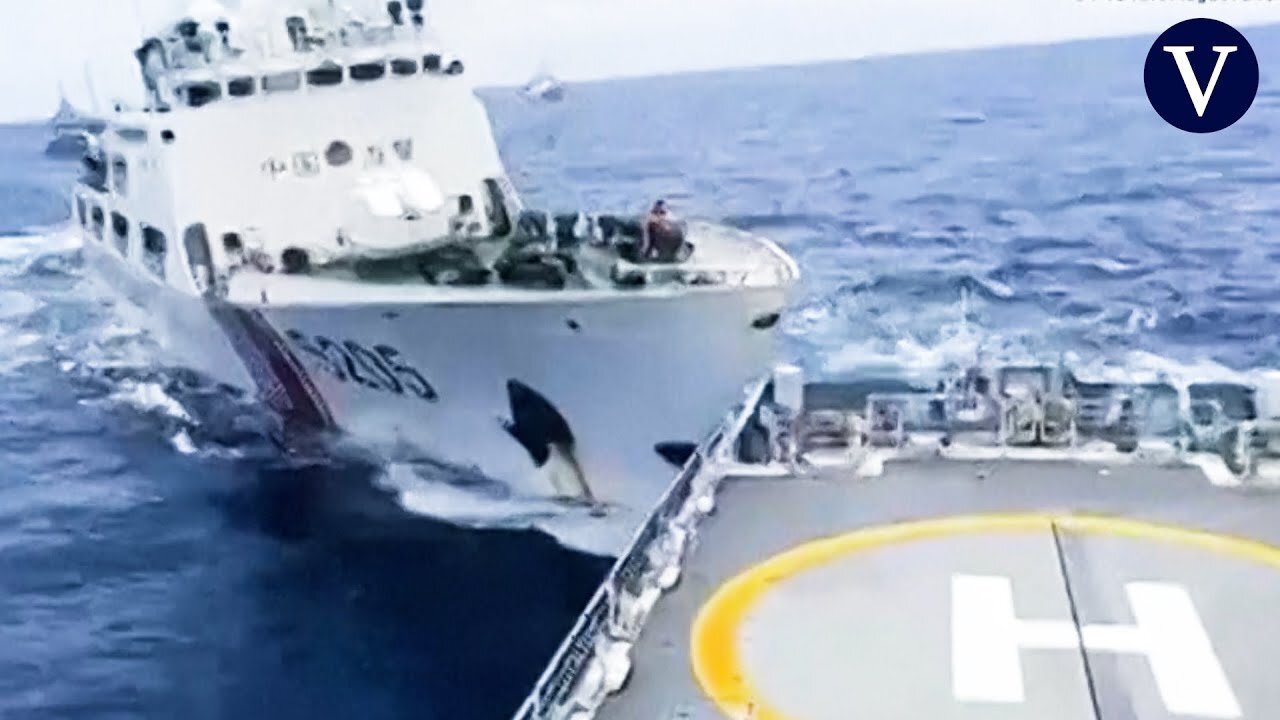 Un buque de la Guardia Costera china choca contra un barco filipino