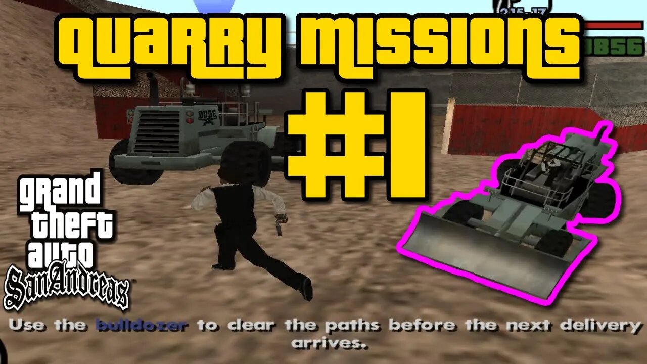 Grand Theft Auto: San Andreas - Quarry Missions #1 [Clearing Rocks from Path]