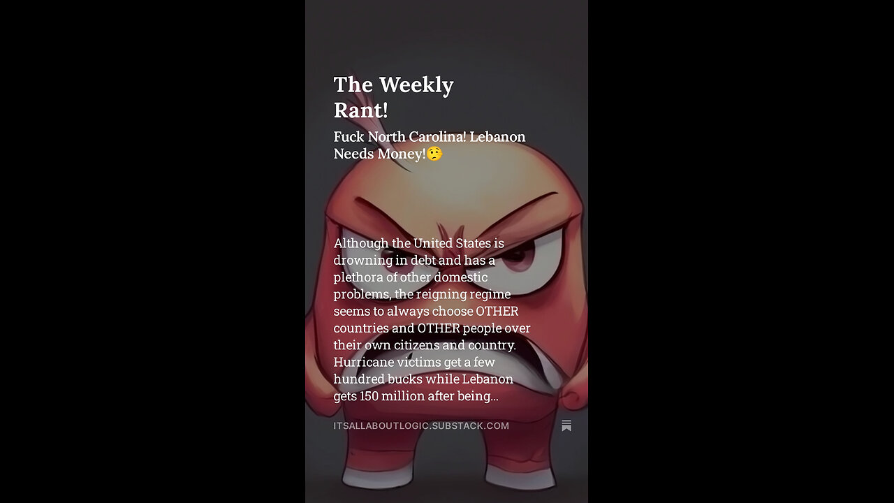 The Weekly Rant! Fuck North Carolina! Lebanon Needs Money!🤥