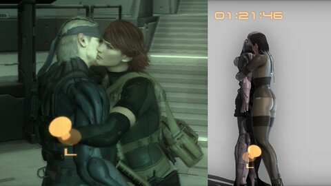 Meryl and Screaming beauty hug attack reverse ryona : MGS4