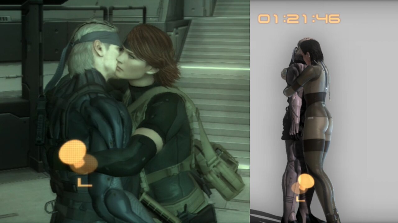 Meryl and Screaming beauty hug attack reverse ryona : MGS4