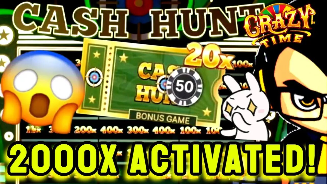 CRAZY TIME - NAG-TOP SLOT 20X SA CASH HUNT! 😱GRABE YUNG TINAMAAN KO NA MULTIPLIER! 😍