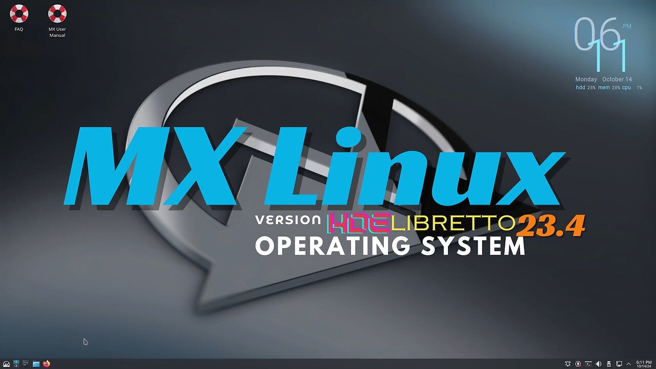 OS - MX Linux 23.4 KDE Libretto