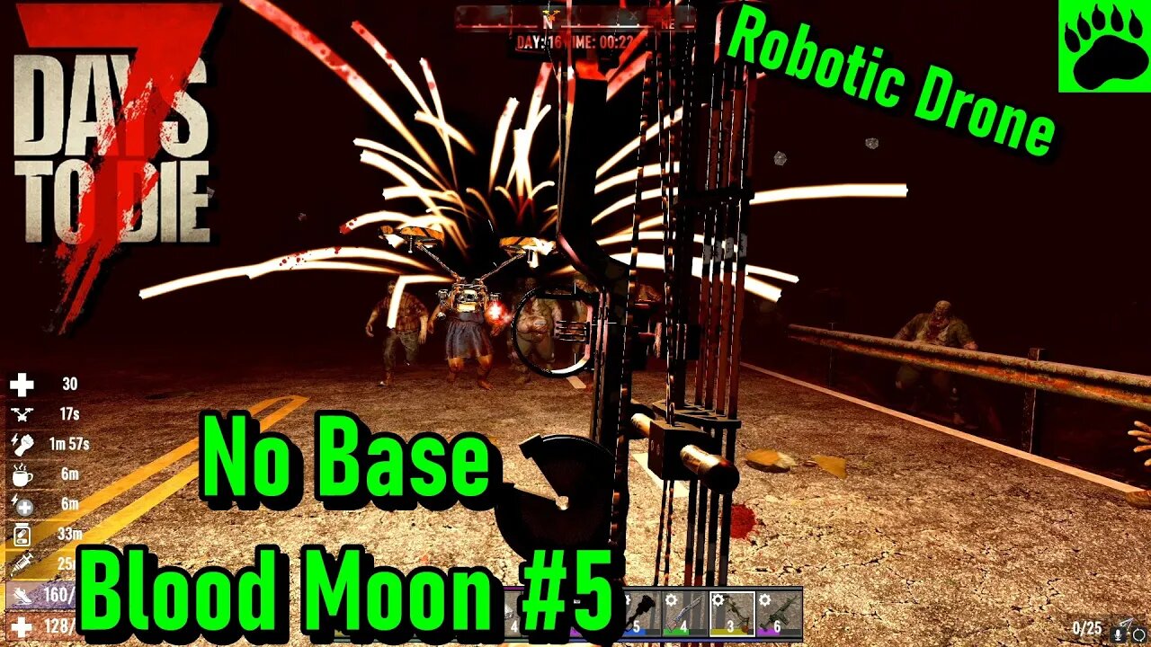 7 Days to Die Alpha 20 Blood Moon Horde without a base Night 5