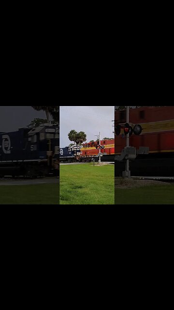 FEC-206 Train with some Blues at Daytona Beach Golf Club July 14 2023 #railfanrob #fec206