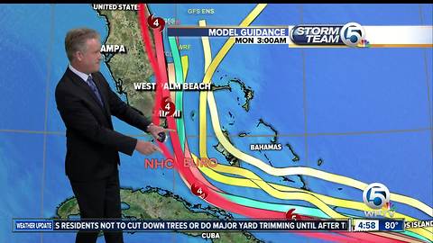 Category 5 Irma's winds still at 185 mph, track moves slightly eastward - 5 p.m.