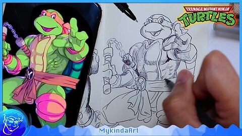 How To Draw Michelangelo | Teenage Mutant Ninja Turtles