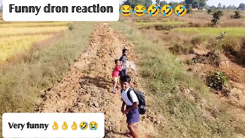 Drone reaction village people Funny video. 😂🤣😂😂👍