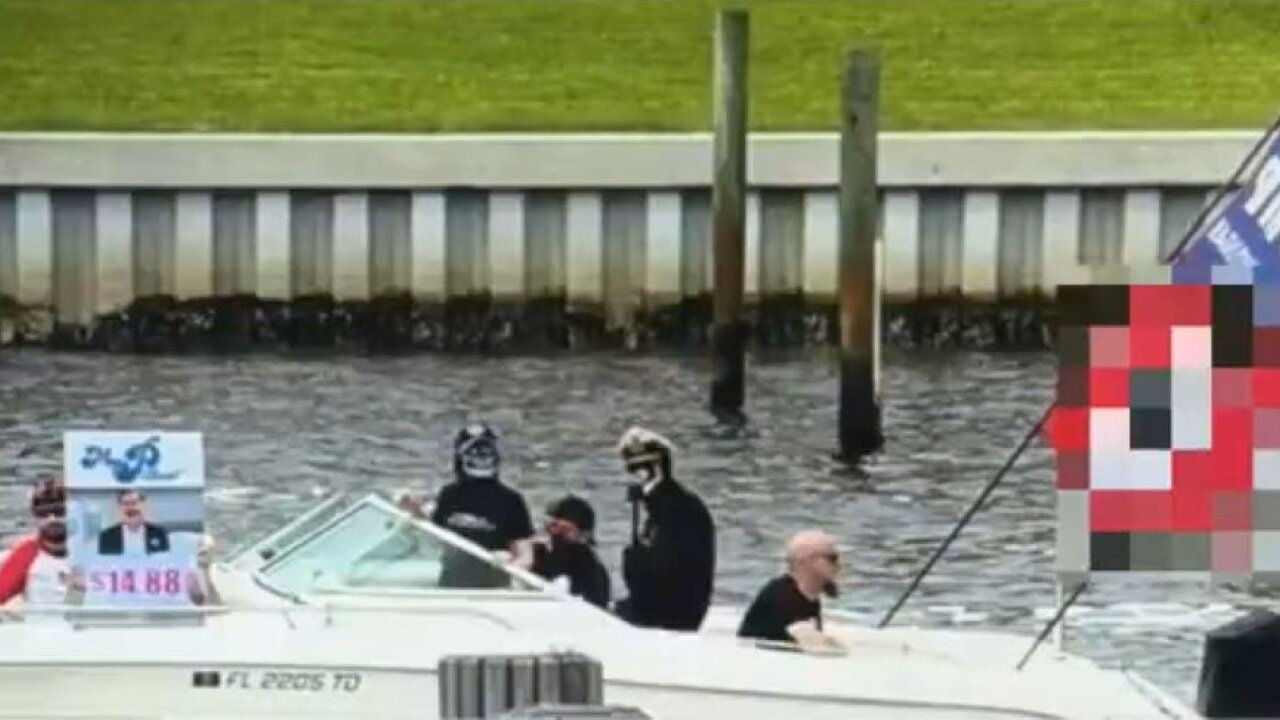 Trump Supporters Drench A Boat Flying A Nazi Flag Trying To Join A Pro-Trump Boat Parade