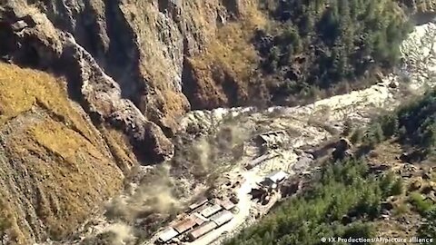 Himalayan Glacier Crashing Into Dam Causes Huge Flash Floods