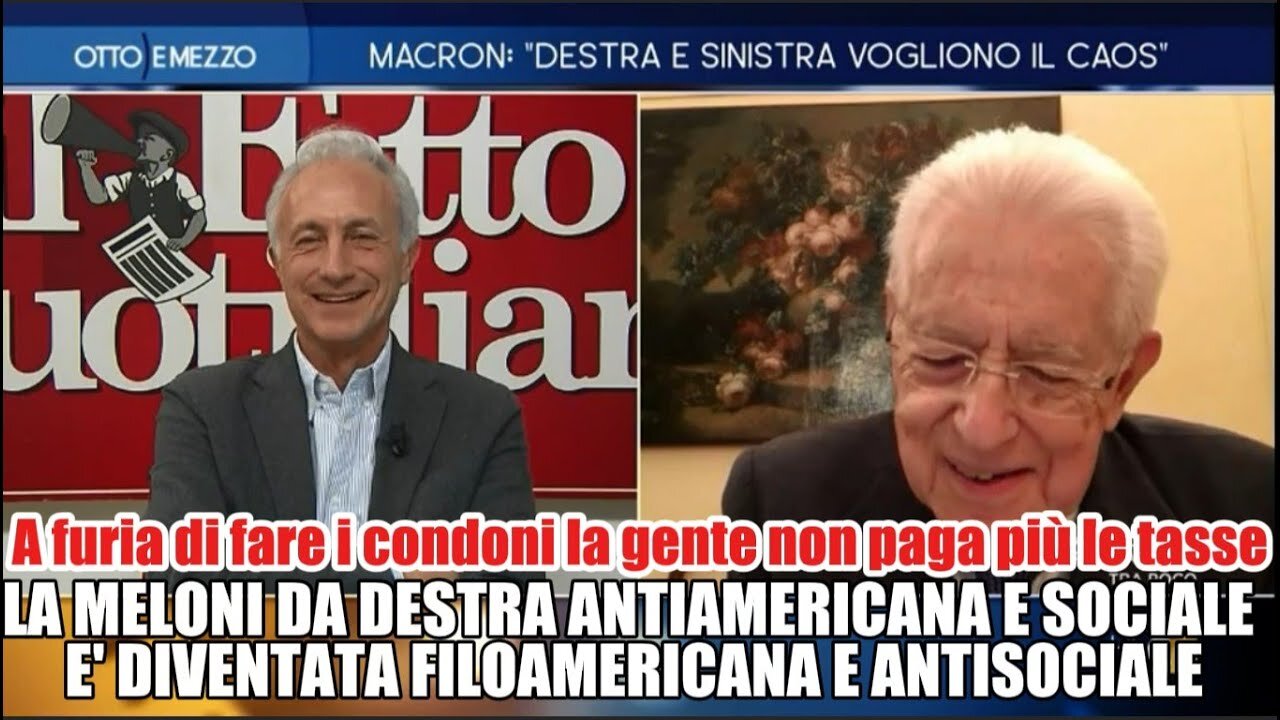 Travaglio in tv:Chi protegge le lobby?Lady Aspen Merdoni detta Giorgia s'è accomodata dopo aver detto che le avrebbe combattute e il PD che tradizionalmente è il partito delle elite la segue perchè TUTTI I POLITICI SONO I CAMERIERI DEI BANCHIERI