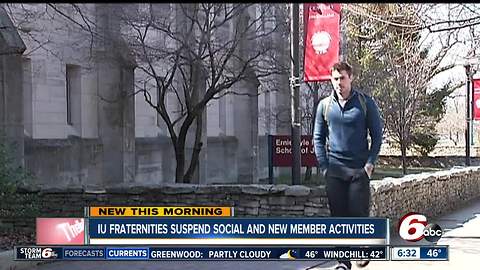 Indiana University suspends all fraternity social activities until spring