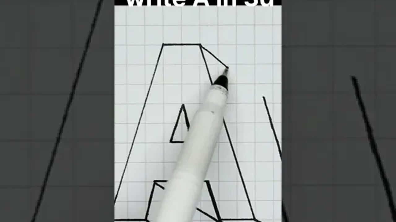 how to draw A in 3d drawing#trending #ytshorts #youtubeshorts #3d